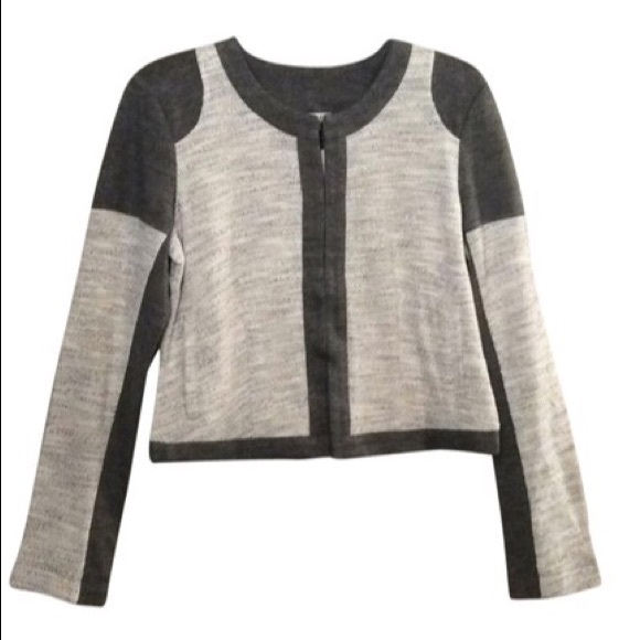 CAbi Blazer Jacket Woven Striped Colorblock Knit - Picture 3 of 8